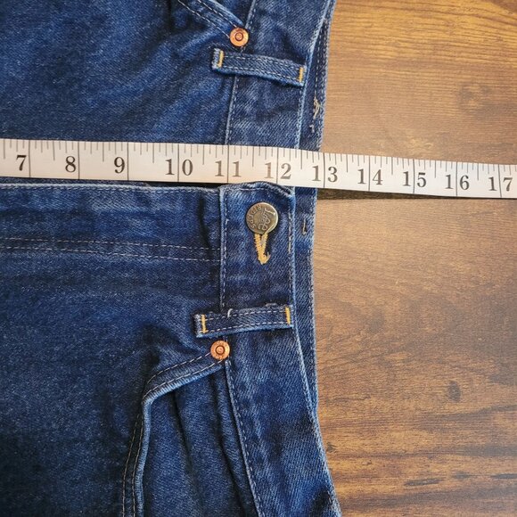 Vtg Lee Jeans 12 L Measures 26x32 Straight High Rise 80s Mom Dark Wash USA - Picture 8 of 11